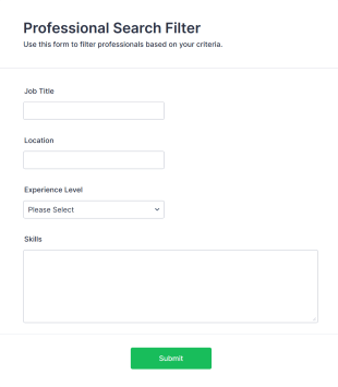 Professional Search Filter Form Template