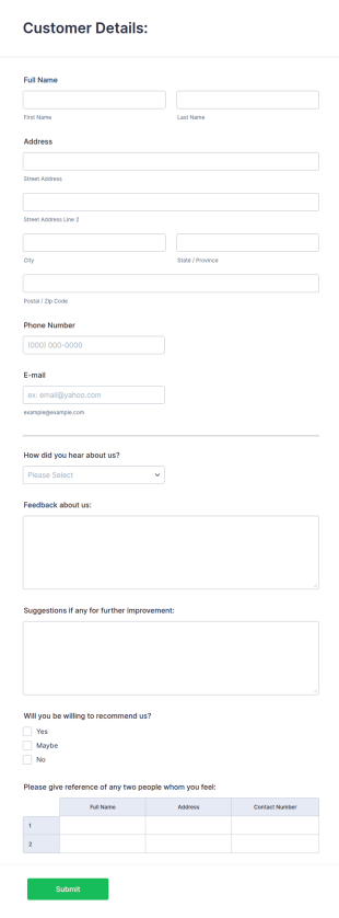 Professional Tax Software Registration Form Template