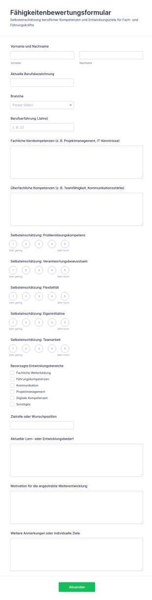 Professionelle Kompetenzbewertung Survey