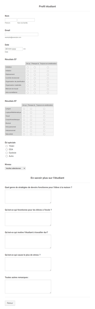 Profil étudiant