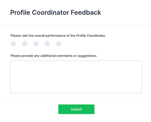 Profile Coordinator Feedback Form Template