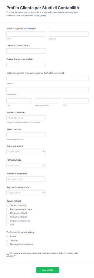 Profilo Cliente Per Studi Di Contabilità