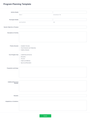Program Agenda Template | Jotform