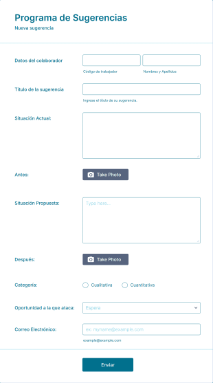 Programa De Sugerencias Plantilla De Envío De Sugerencias