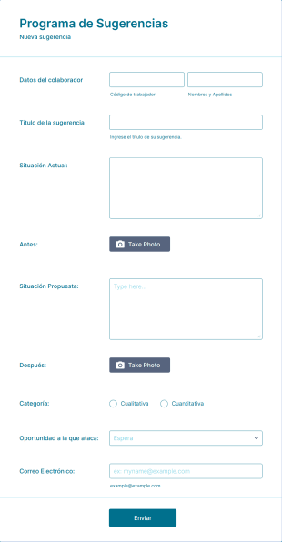 Programa De Sugerencias Plantilla De Envío De Sugerencias Form Template