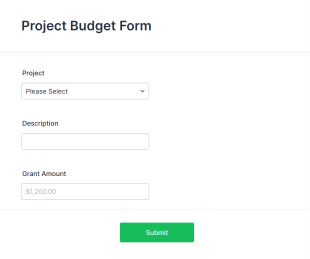 Project Budget Form Template