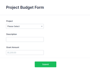 Project Budget Form Template
