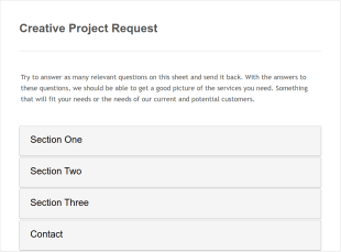 Creative Project Request Form Template