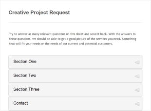 Creative Project Request Form Template