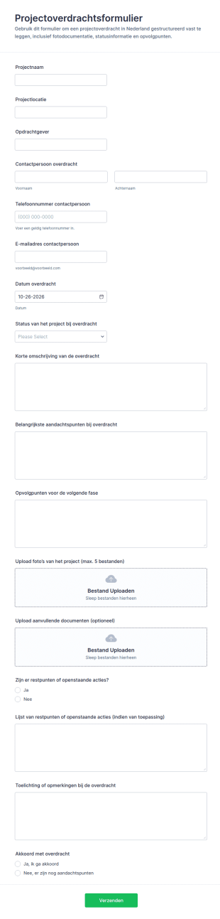 Projectoverdrachtsfoto’s Inleverformulier