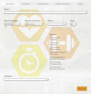 Projeto Avaliação Física Personal Trainer Form Template