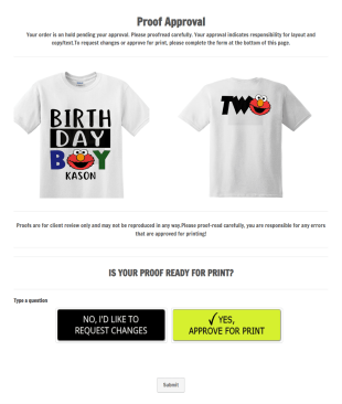 Proof Approval Form Template