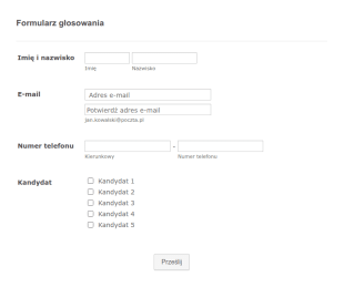 Prosty Formularz Głosowania