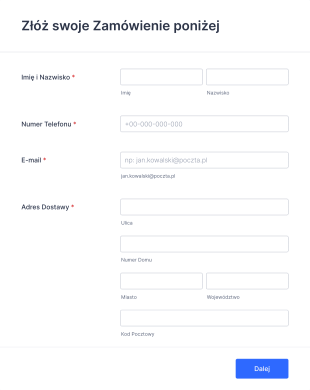 Prosty Formularz Zamówienia Form Template
