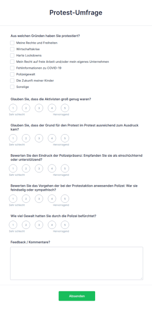 Protest Umfrage