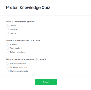 Proton Knowledge Quiz Form Template