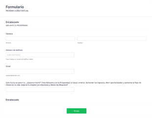 Proximo Curso Virtual Form Template