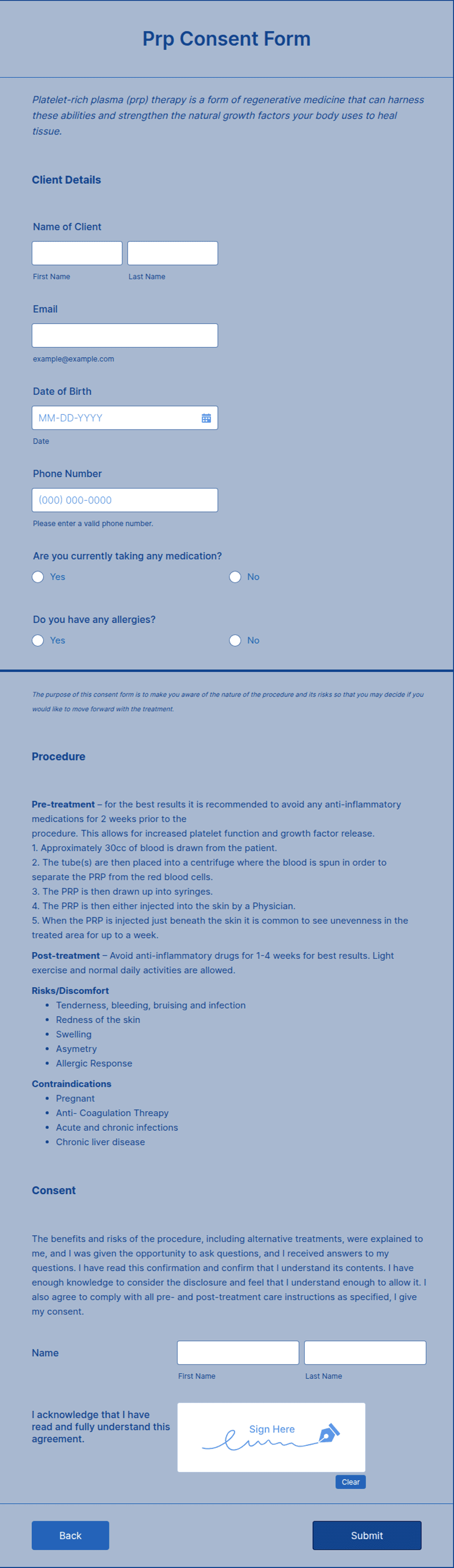 Prom Consent Form PRP Consent Form Template | Jotform