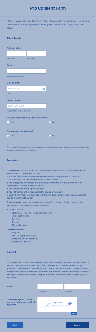 PRP Consent Form Template