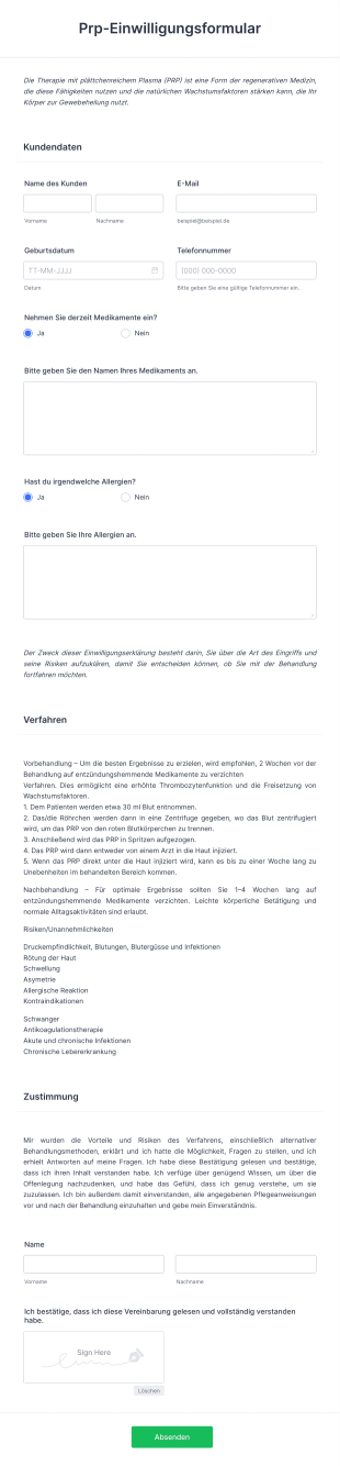 Prp Einwilligungsformular