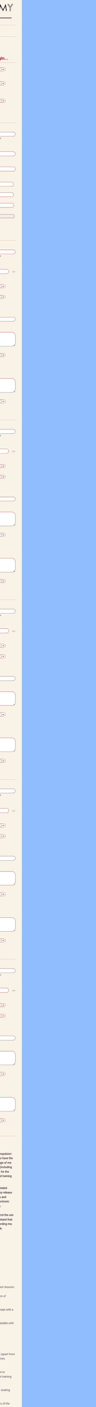 Swimming Class Enrollment Form Template