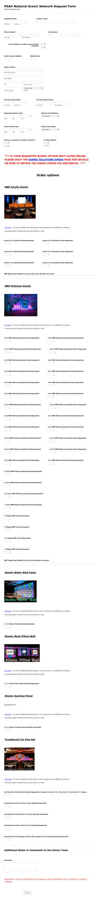 Psav Scenic Internal Request Form 3