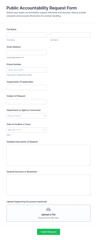 Public Accountability Request Form Template