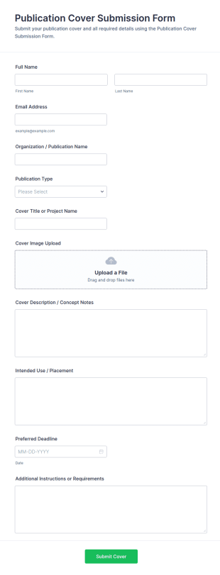 Publication Cover Submission Form Template