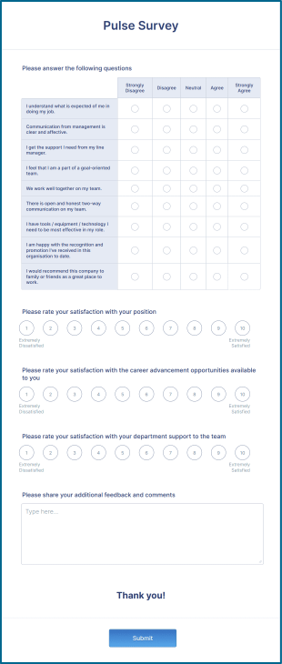 Pulse Survey Form Template