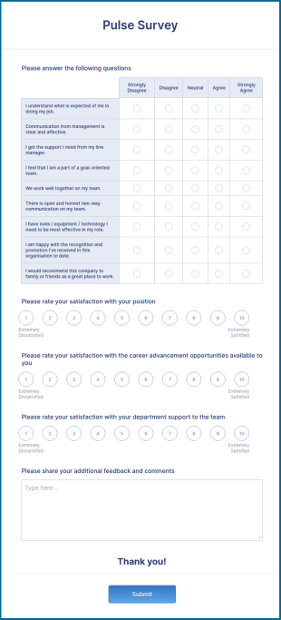 Pulse Survey Form Template