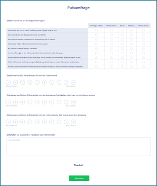 Pulsumfrage Form Template