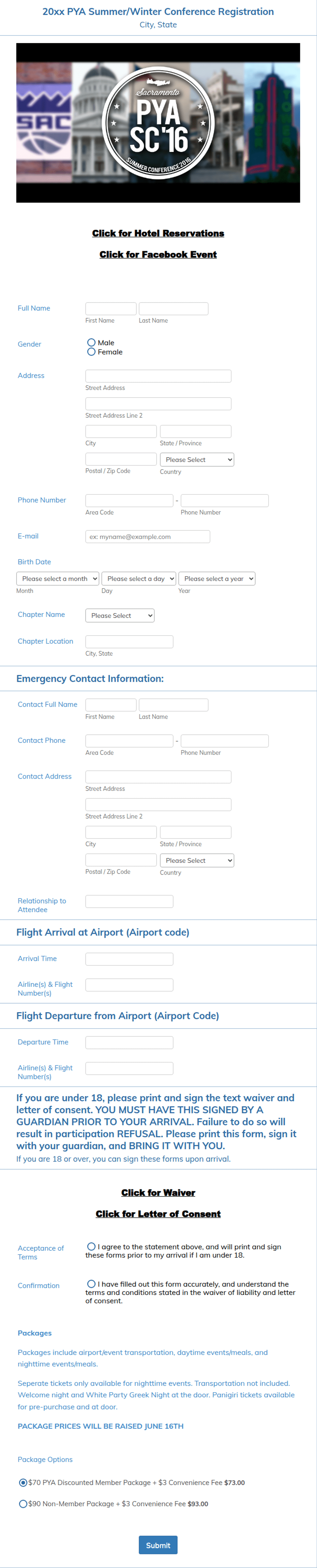 Youth Conference Registration Form Template | Jotform