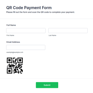 QR Code Payment Form Template