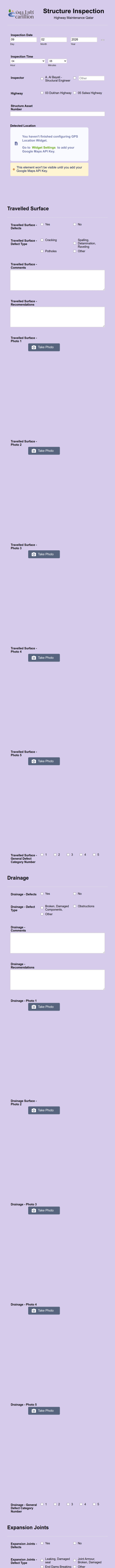 Structure Inspection Form Template