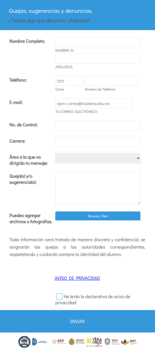 Quejas O Sugerencias ITSAT