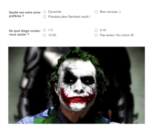 Quel Joker êtes Vous ? Form Template