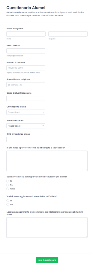 Questionario Alumni Modulo