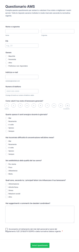 Questionario AMS