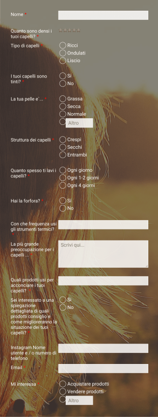 Questionario Cliente Del Parrucchiere