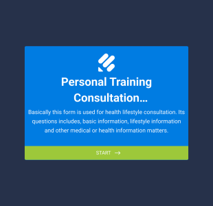 Questionario Consulenza Personal Training Form Template