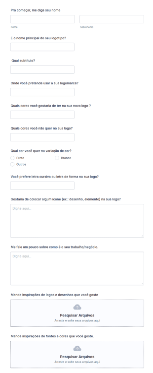 Questionário Criativo Identidade Visual