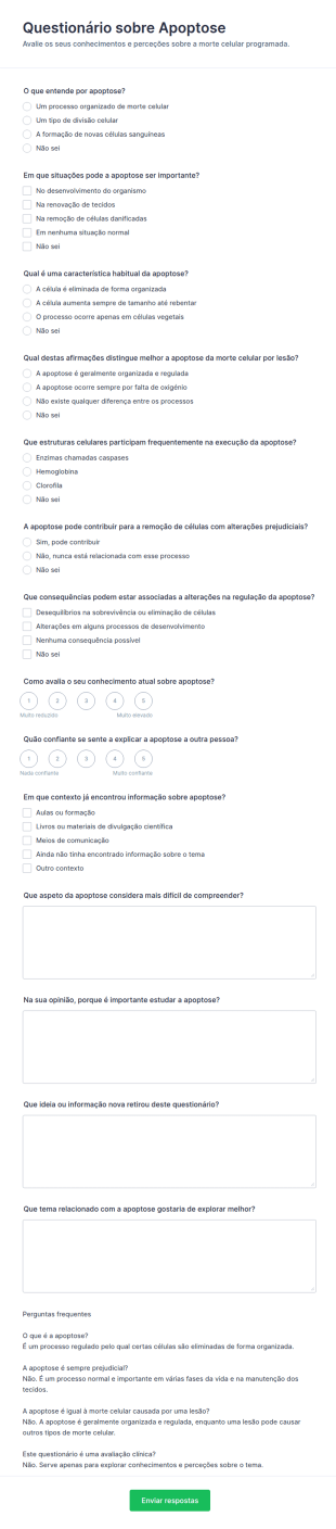 Questionário De Apoptose