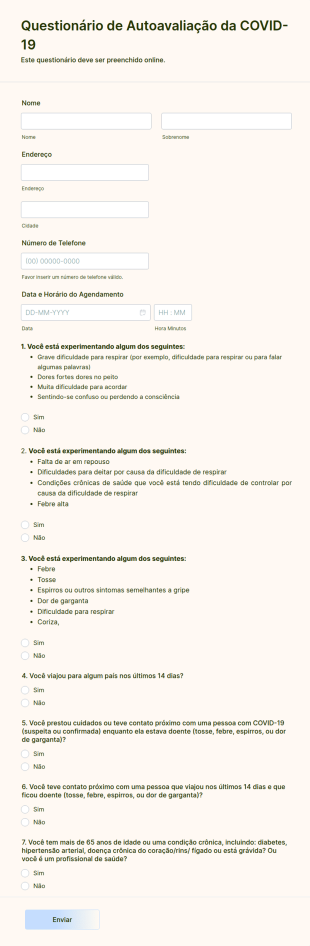 Questionário De Autoavaliação Da COVID 19