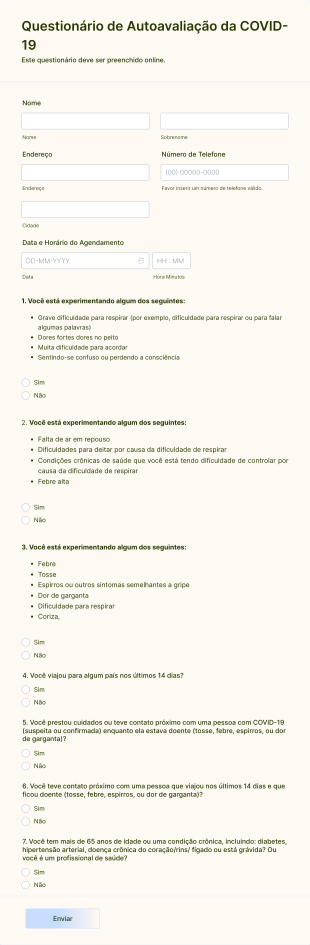 Questionário De Autoavaliação Da COVID 19