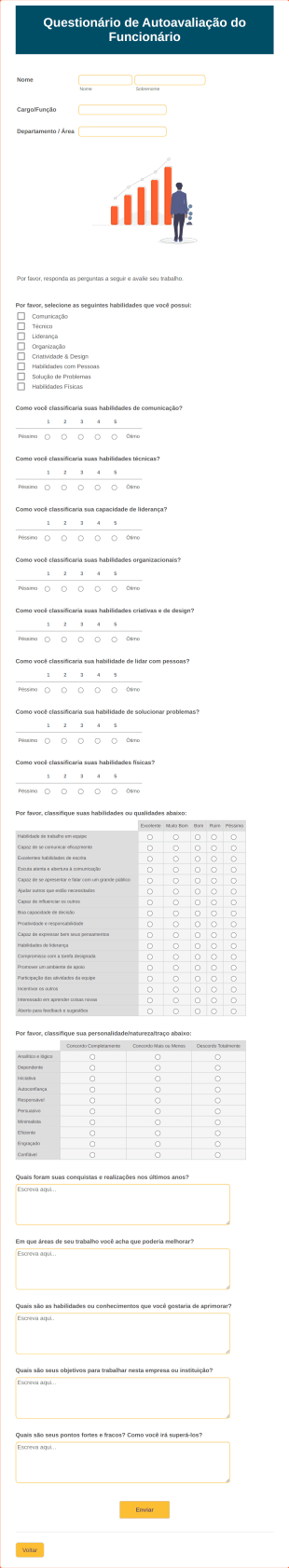 Questionário De Autoavaliação Do Funcionário