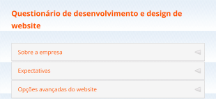 Questionário De Desenvolvimento E Design De Website Form Template