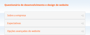 Questionário De Desenvolvimento E Design De Website