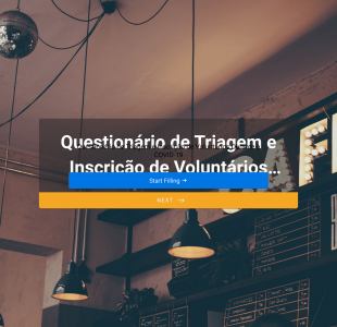 Questionário De Triagem E Inscrição De Voluntários Durante A COVID 19 Form Template