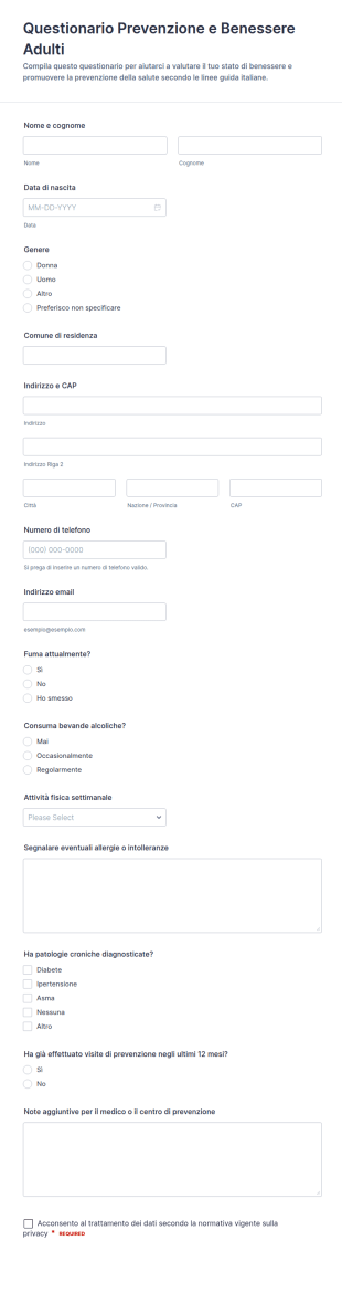 Questionario Di Valutazione AWV