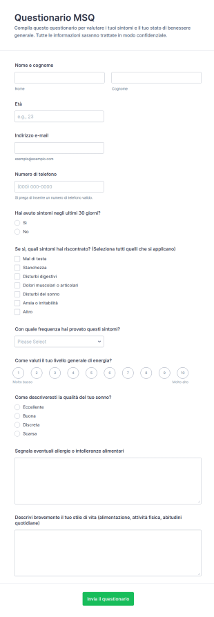 Questionario MSQ